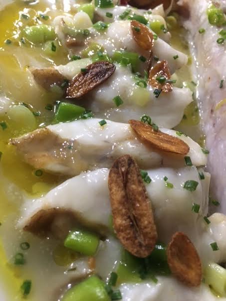 Grilled monkfish With garlic