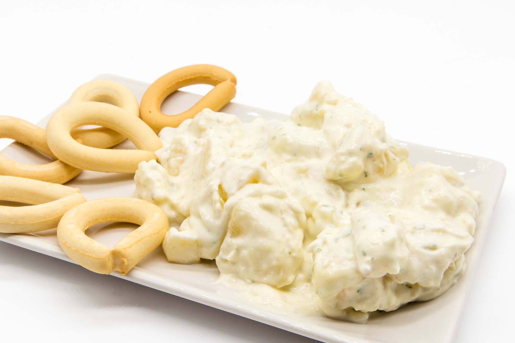 Potatoes with mayonnaise