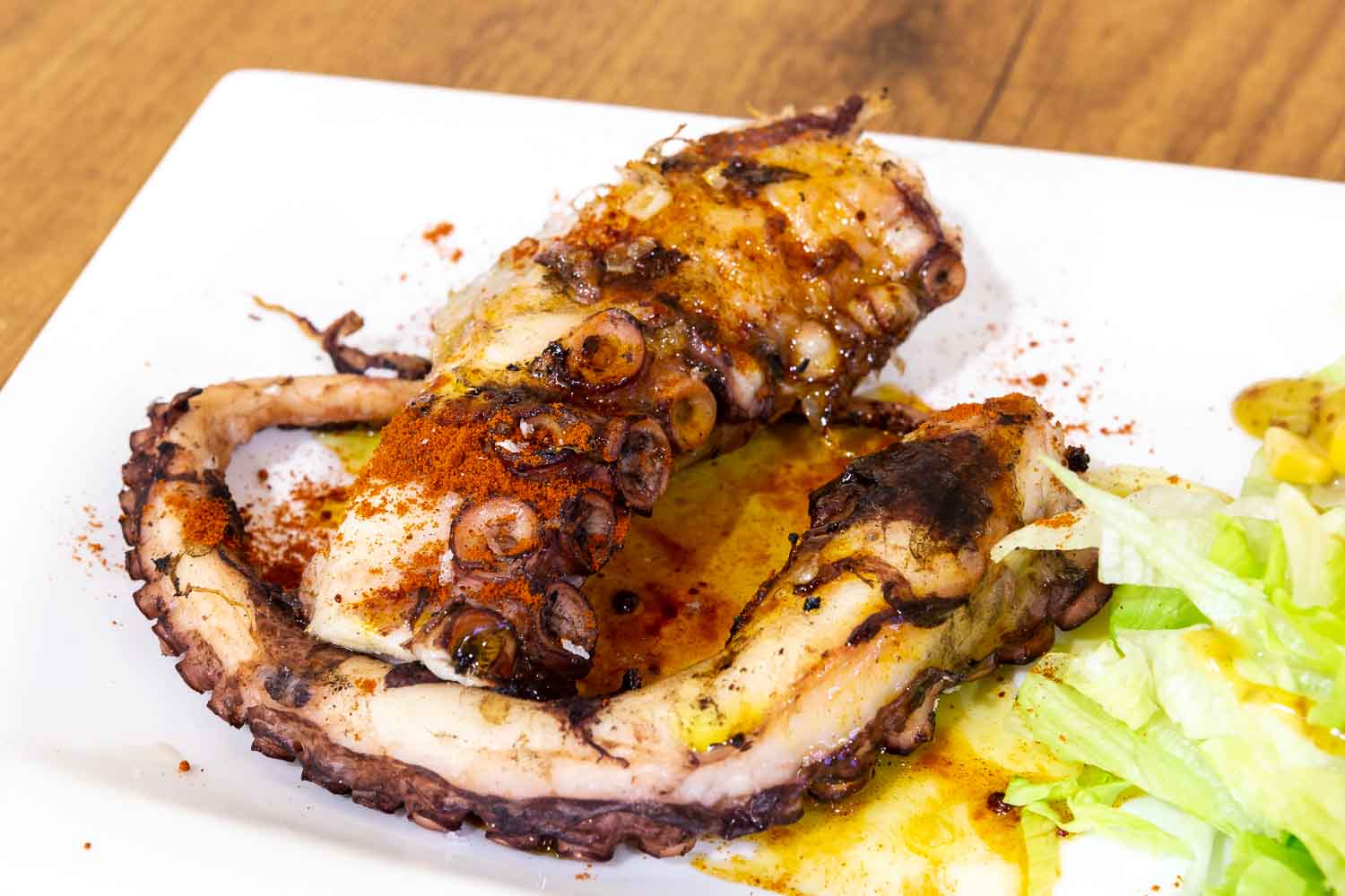 Chargrilled octopus with cajun mayonnaise