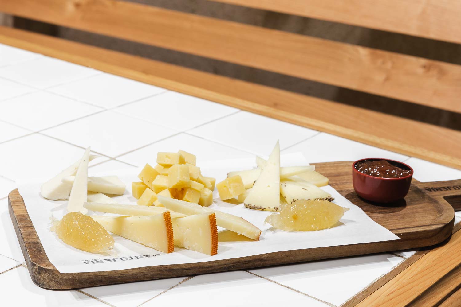 Cheese board with cabell d'angel 