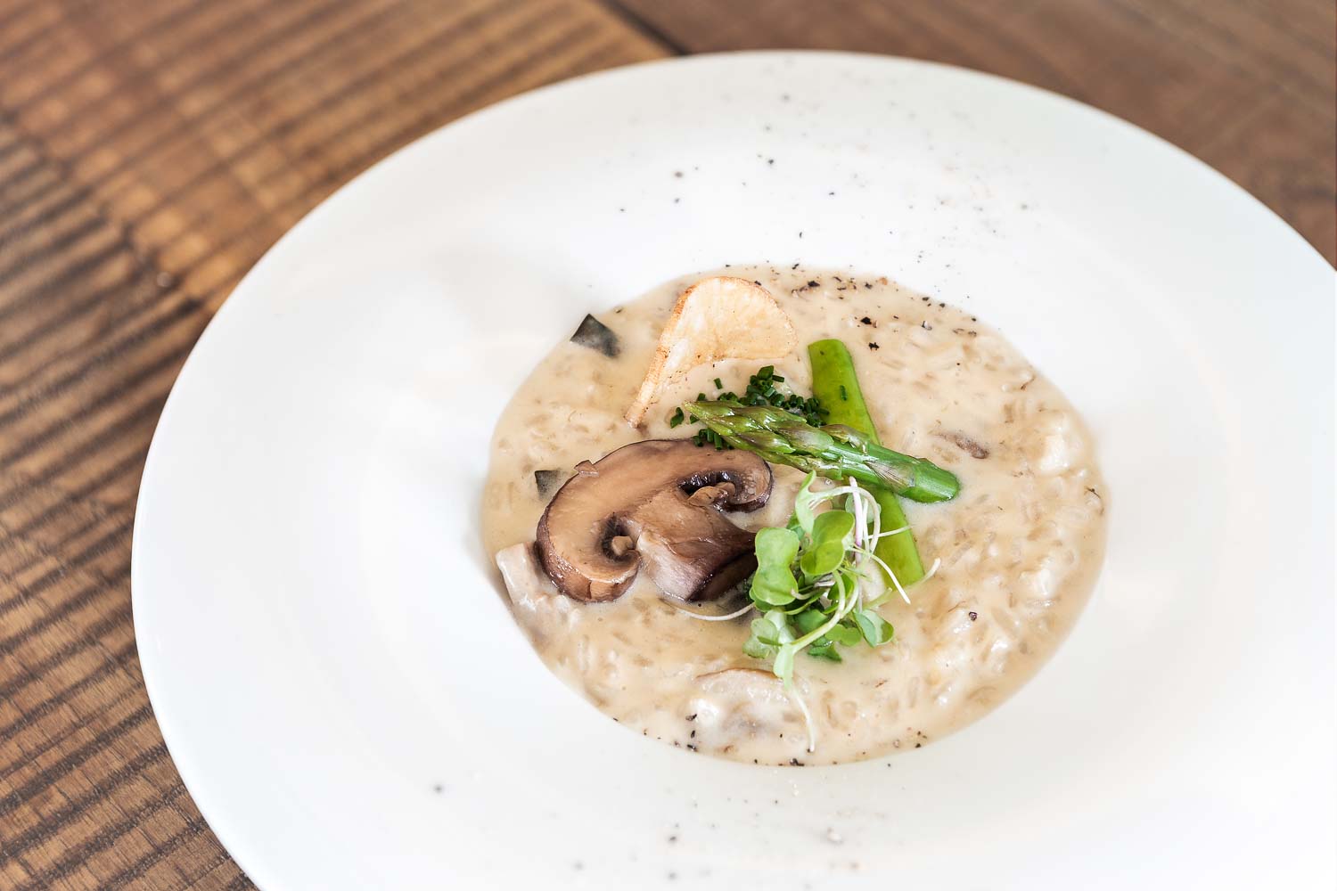Risotto of Idiazabal cheese and mushrooms
