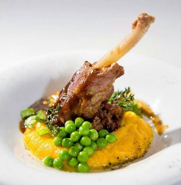 Duck confit with spiced carrot cream