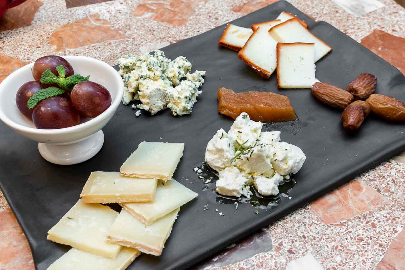 assortment of cheeses