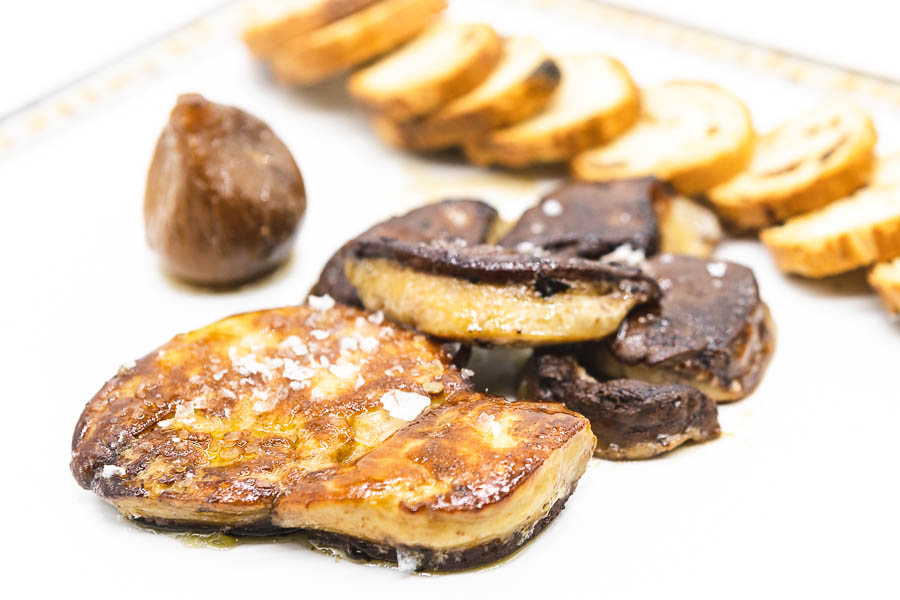 Grilled foie gras with fig