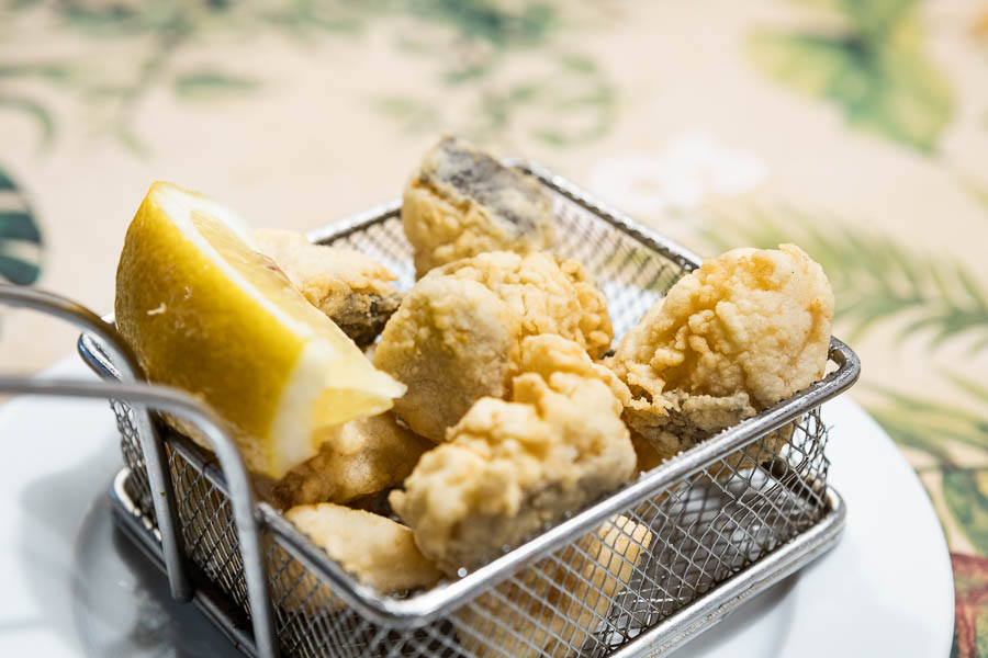 Pieces of Fried cod