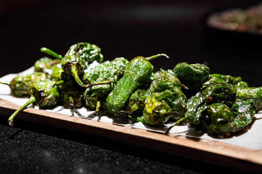 Fried ‘Padron’ green peppers with Maldon salt