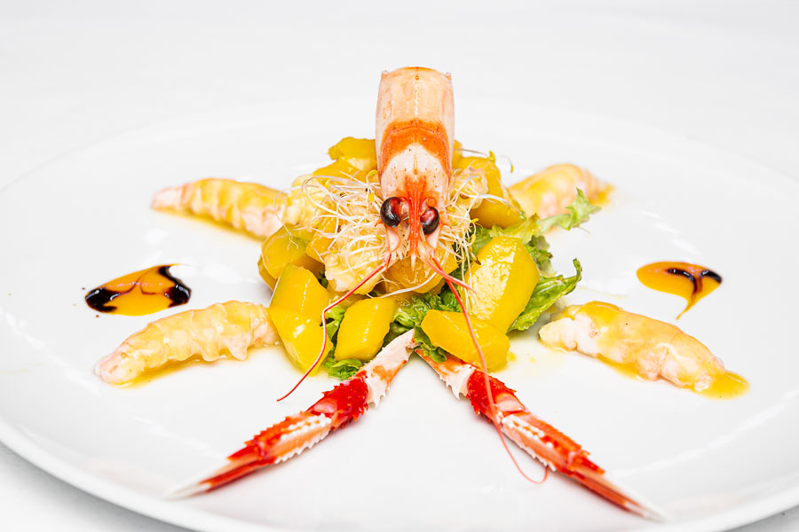 Crayfish salad with lime and passion fruit vinaigrette