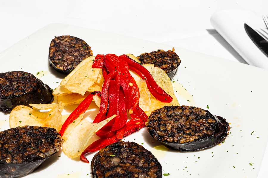 Blood sausage from Burgos With roasted pepper