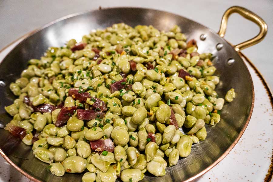 Sauteed Beans with ham