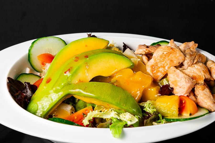 Thai mango Salad with chicken and avocado