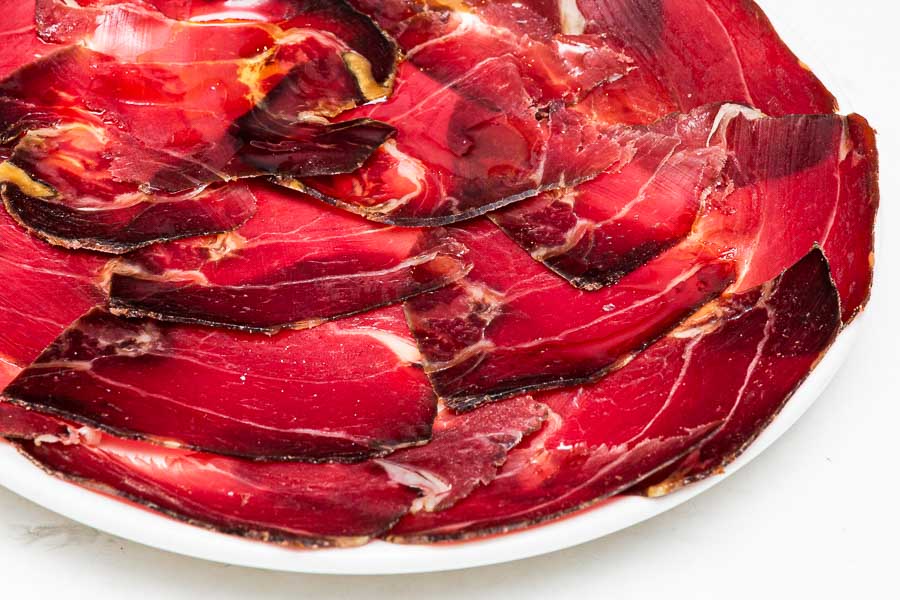 Cured beef cecina