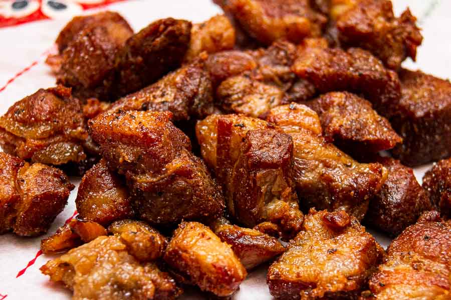 Fried pork meat
