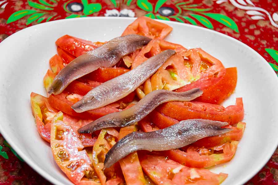 Salada de Tomate e Anchova