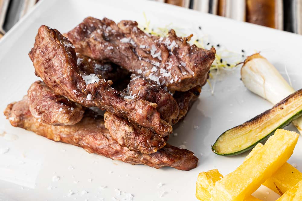 Grilled Iberian Pork shoulder With potatoes