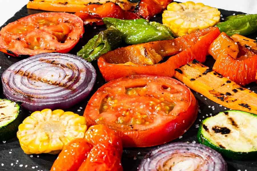 Mixed vegetable grill plate