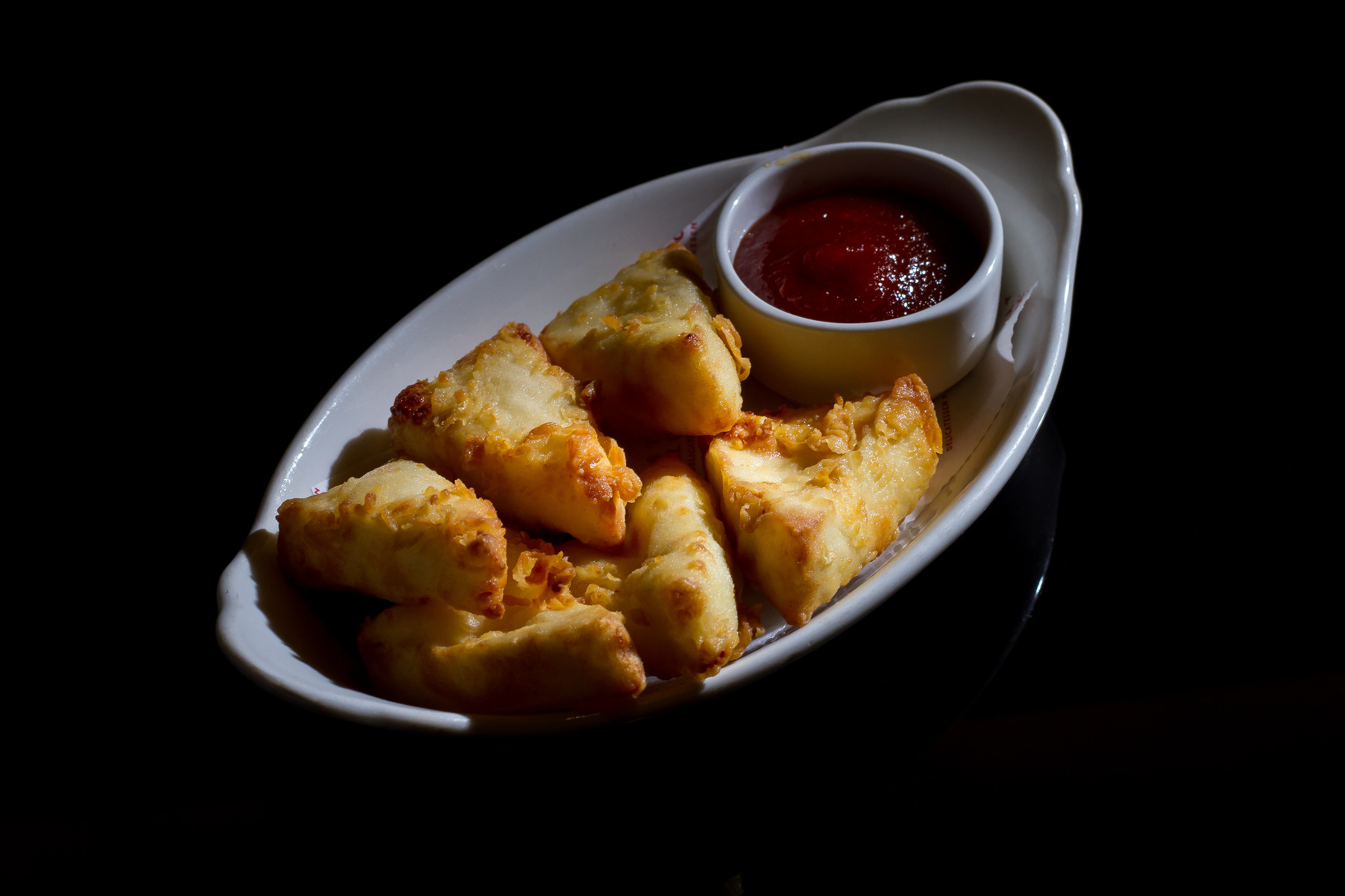 Fried cheese with tomato jam
