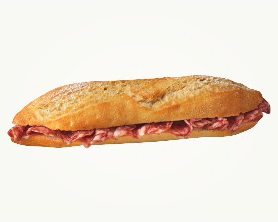 Iberian salchichon sandwich