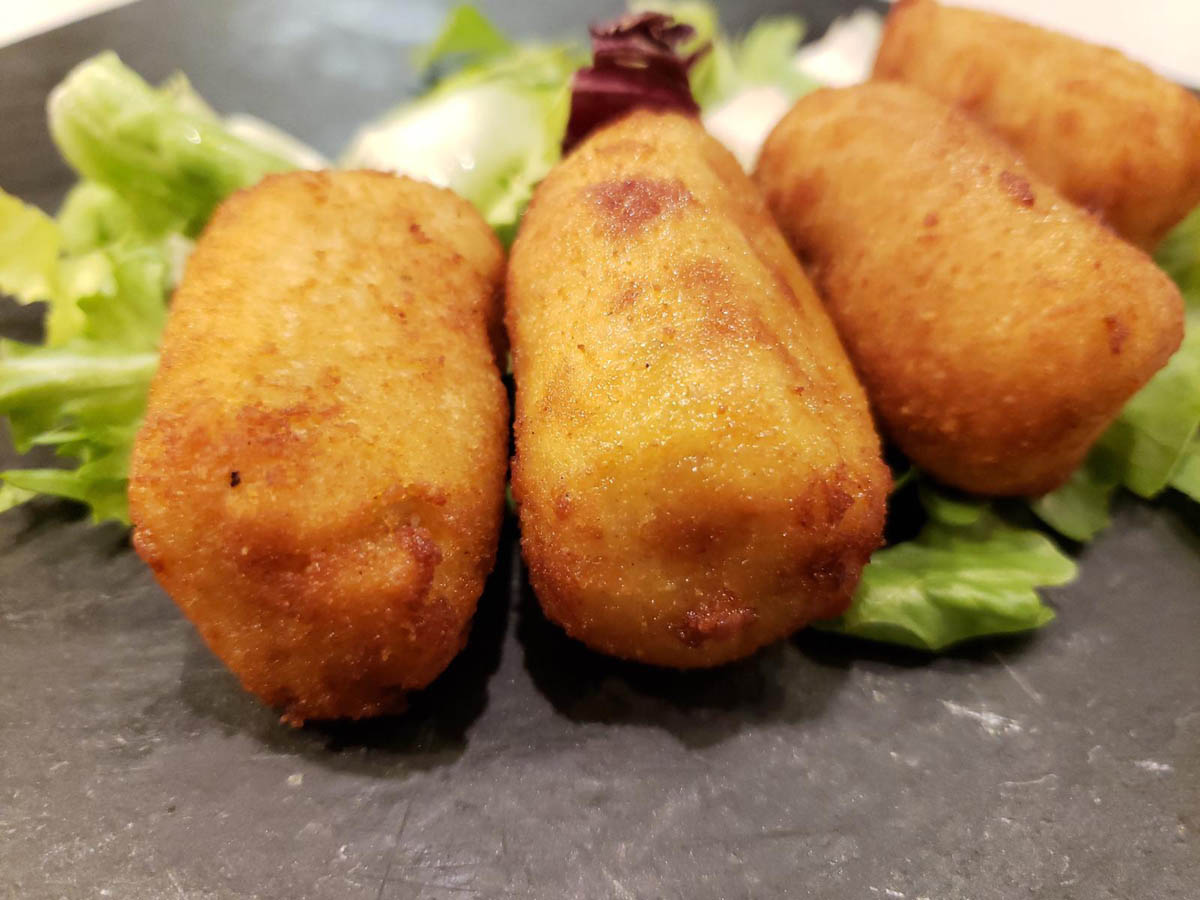 DATE AND BACON CROQUETTES