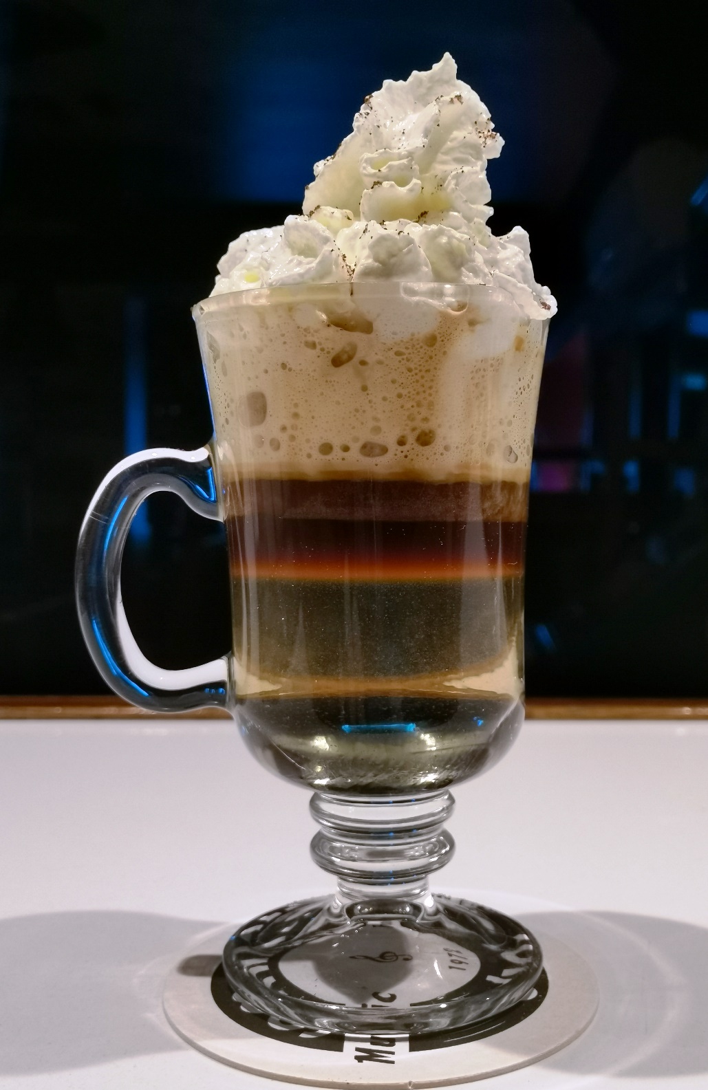Irish coffee cocktail 
