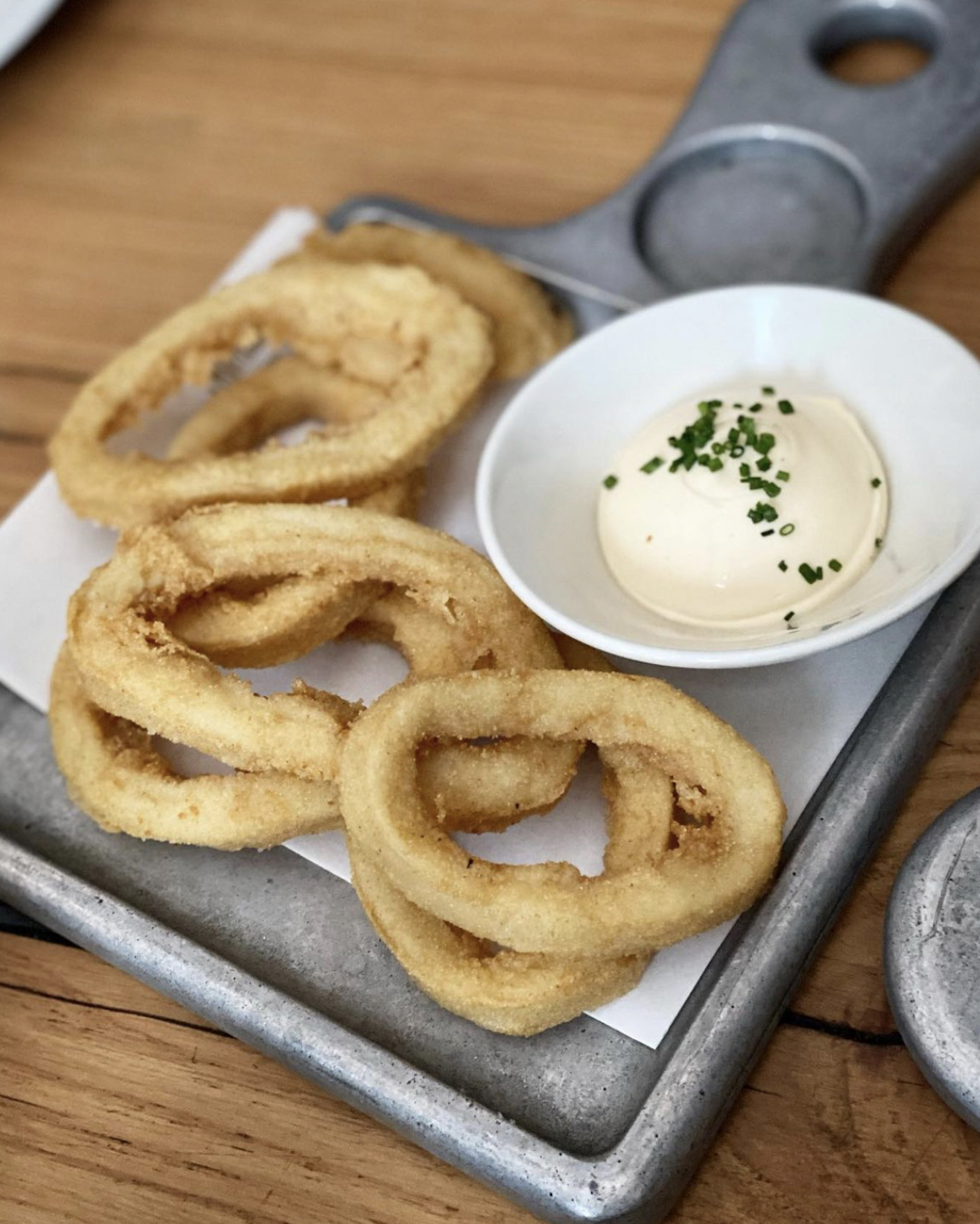 Fried squid with citrus mayonnaise