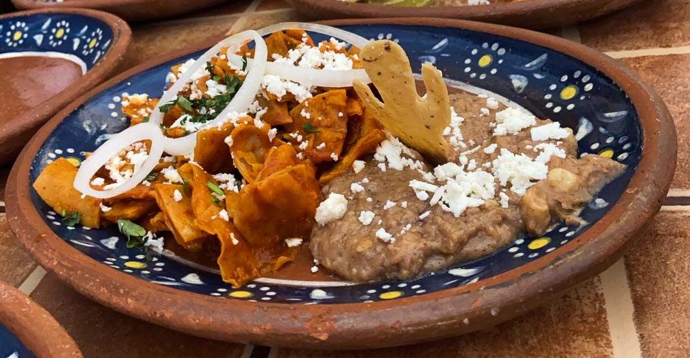 Chilaquiles at 3 Chiles