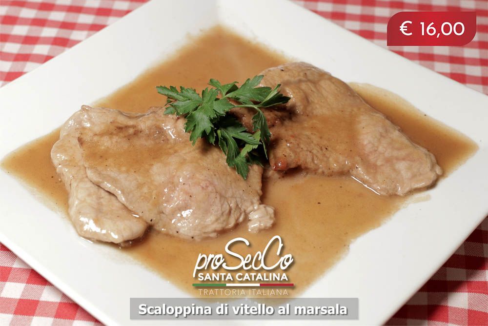 White veal escalopin with Marsala