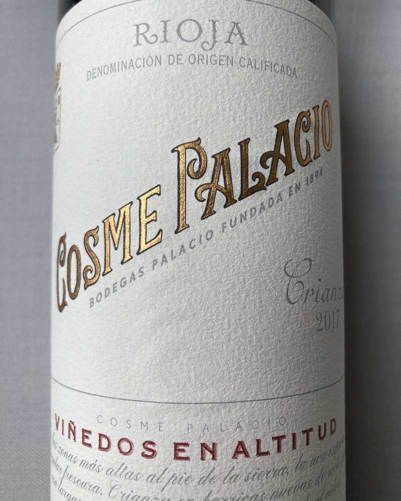 Cosme Palacios, Tempranillo Crianza (Rioja)