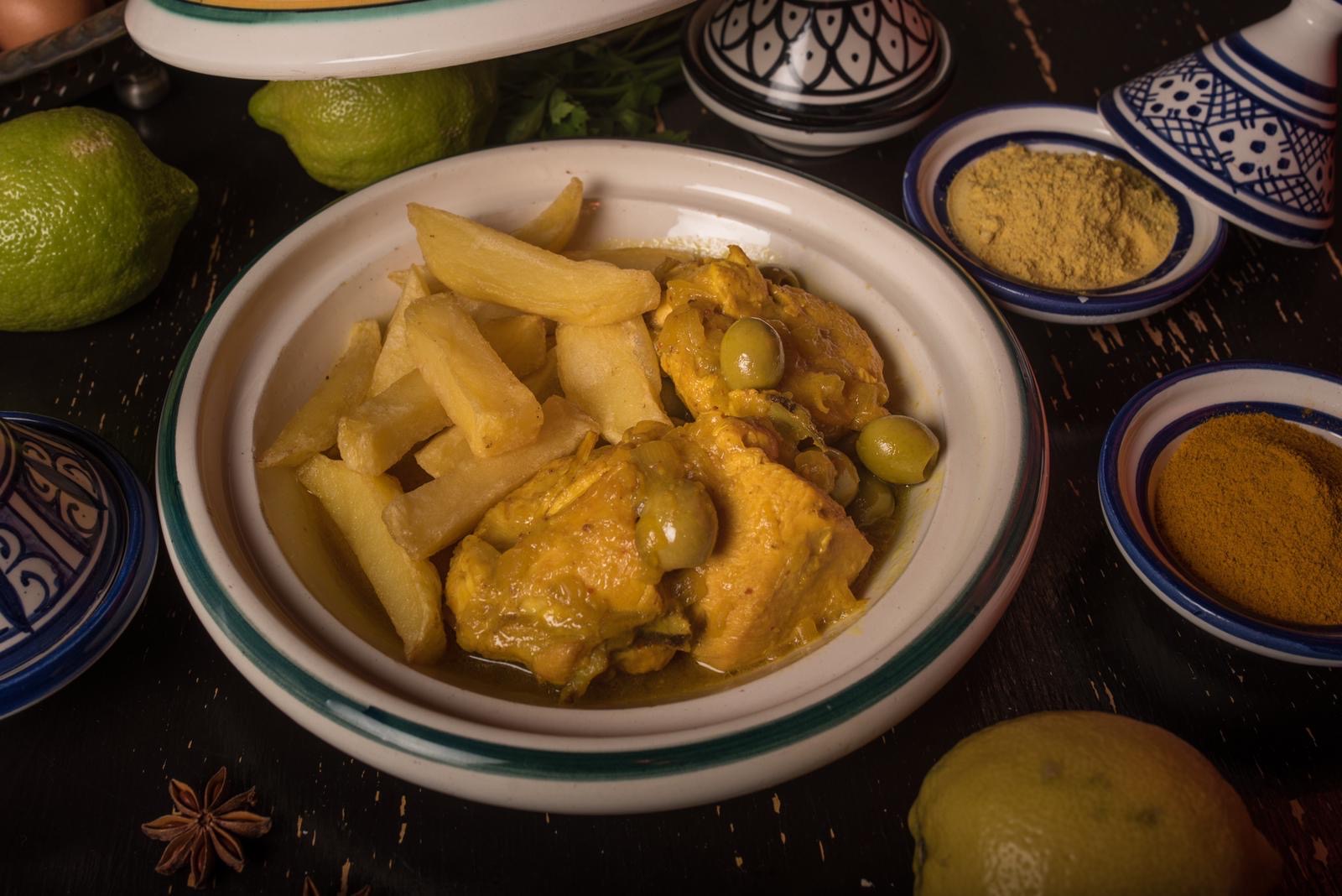 Lemon Chicken Tajine (with home fries or grits)