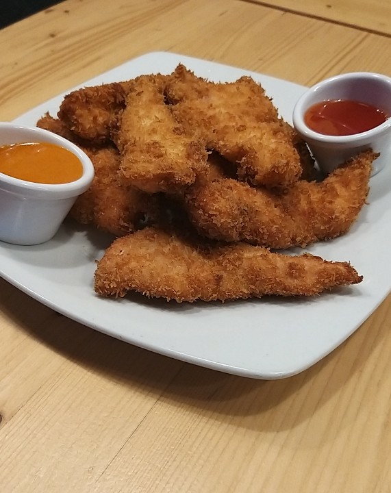 Fried Chicken loin with 2 sauces