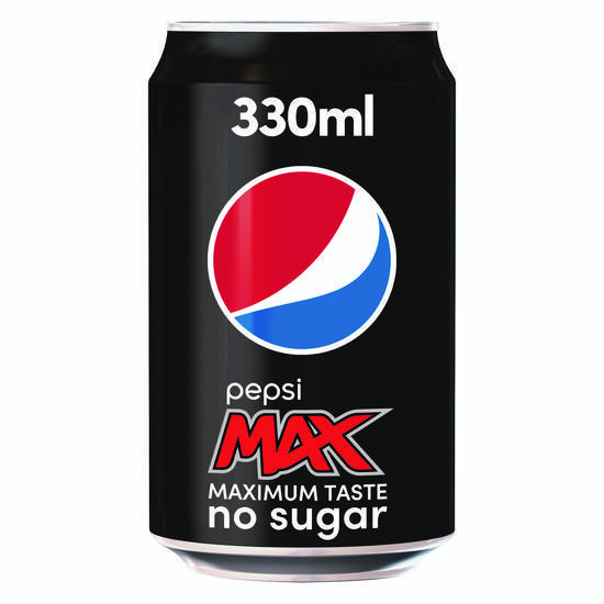 Pepsi Max No Sugar Cola Can, 330ml