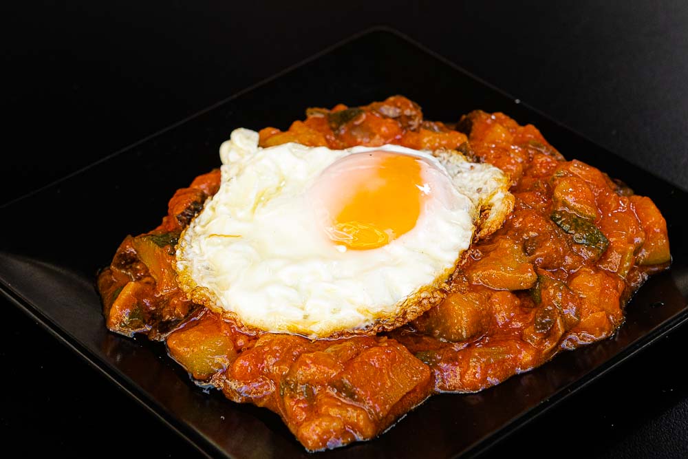 Ratatouille with fried egg