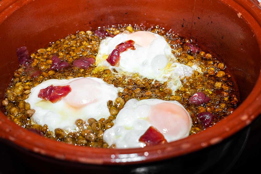 Broad Beans with Poached Egg and Iberian Ham