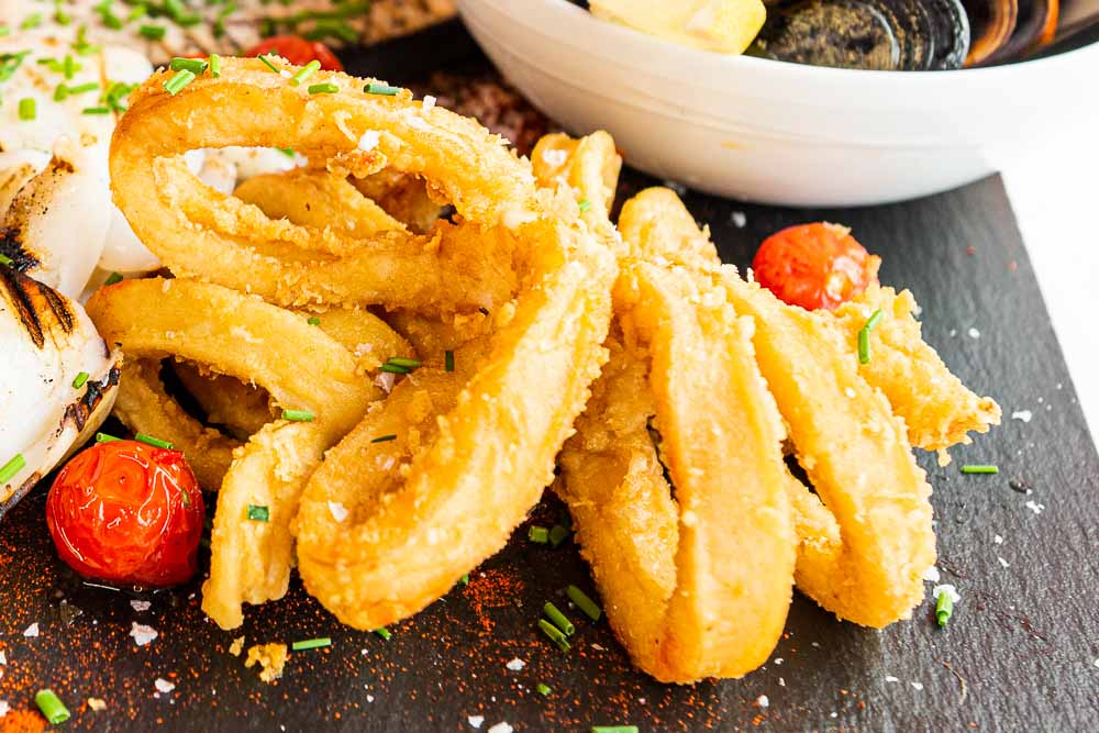 Grilled or pan-fried squid 