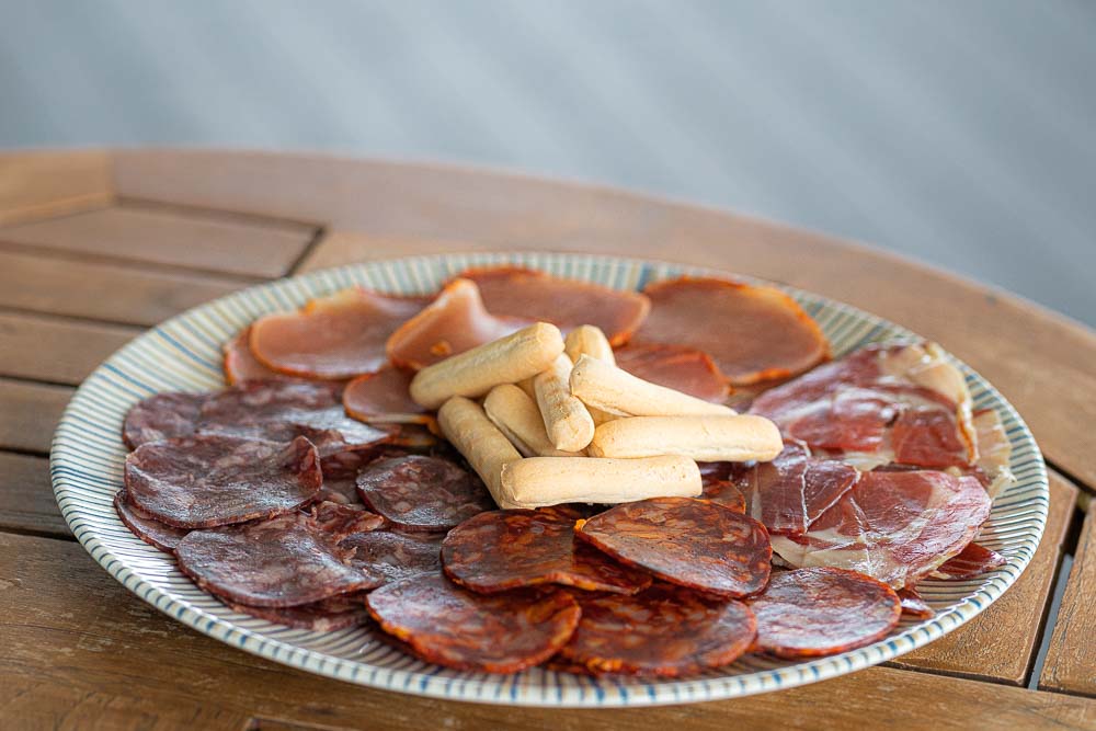Assorted iberian cold meat board