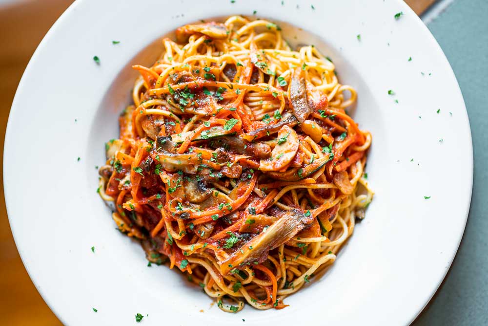 Spaghetti, légumes