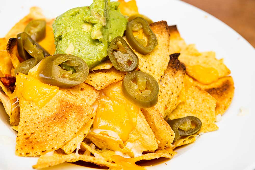 Mexican nachos with meat