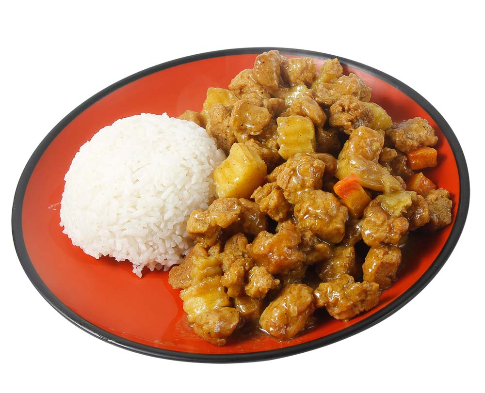 White rice + curry