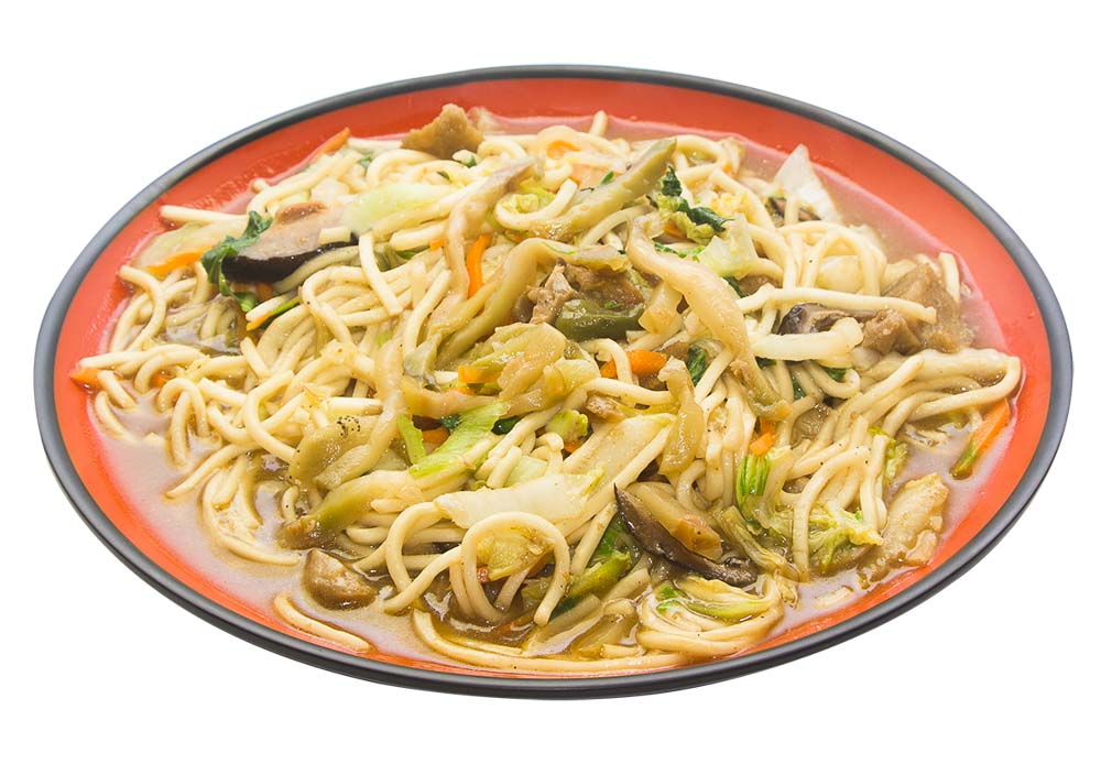 Fried vegetable and mustard noodle