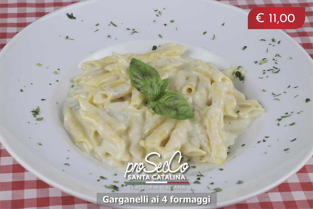 Garganelli aux 4 fromages