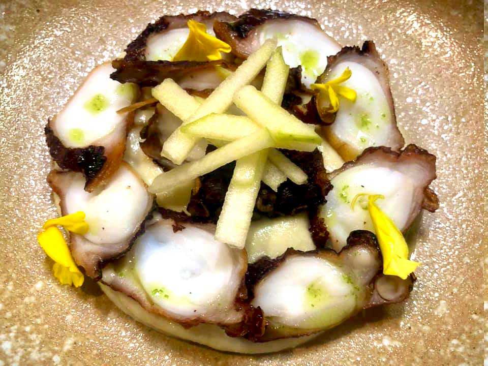 Dry and crispy octopus