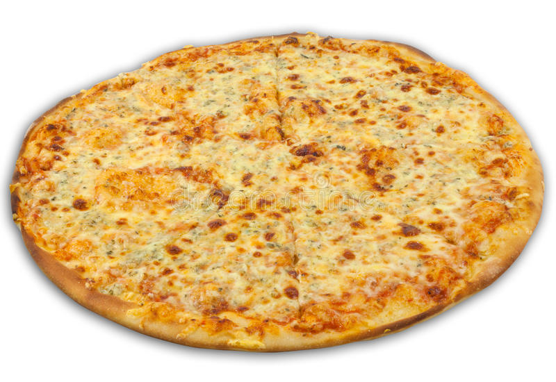 Pizza de queso de cabra y nueces con la masa fina