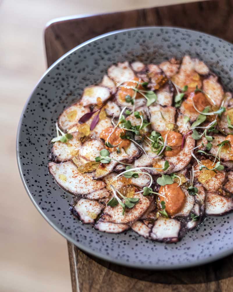 Galician-style octopus with truffled potatoes 