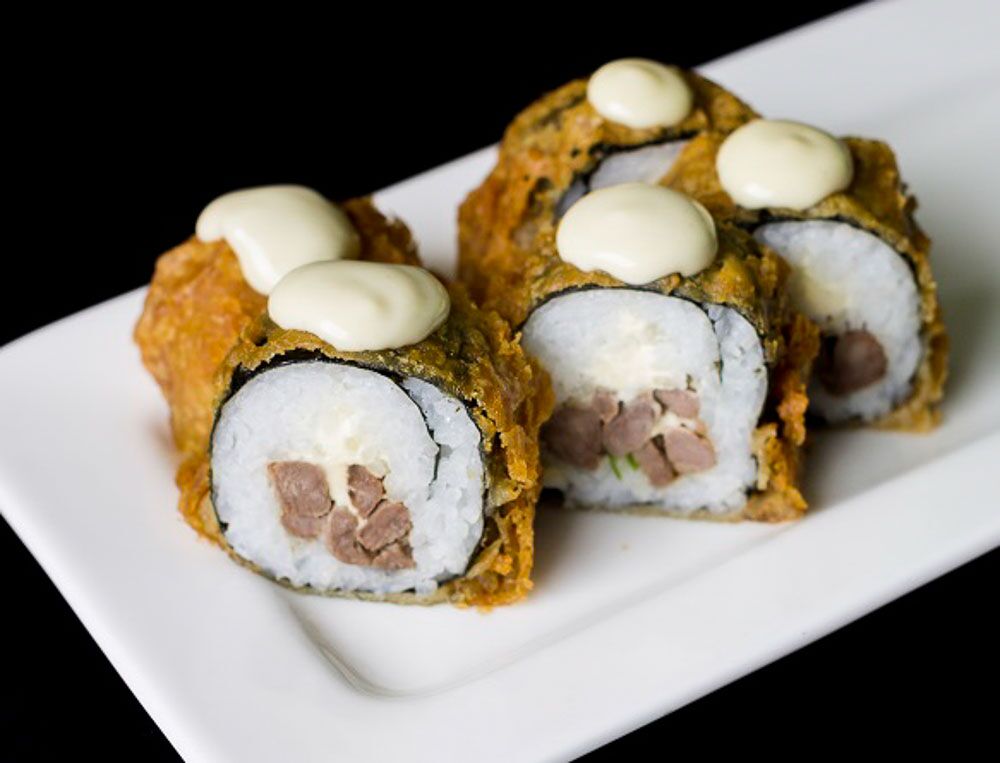 Beef sushi roll 